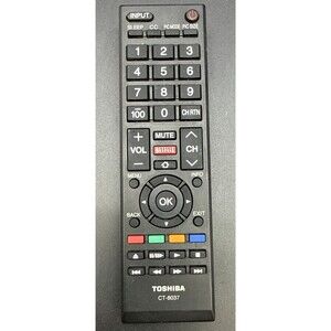 Toshiba CT-8037 Remote Control TV 40L3400 40L3400U 50L3400 58L5400 65L5400